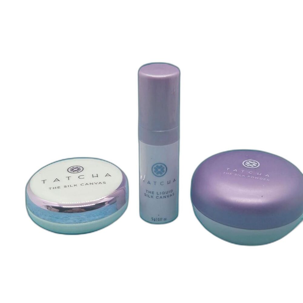 Tatcha Silk Powder , Silk Canvas Primer , Liquid Primer Travel Size Bundle New